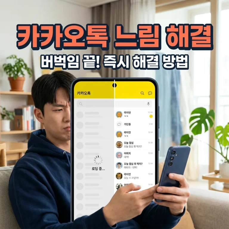 갤럭시 A56 카카오톡 느릴 때 — 저사양 최적화 방법 5가지