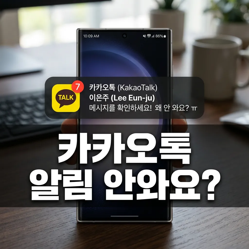 갤럭시 S26 Ultra 카카오톡 알림 안 올 때 5가지 해결법