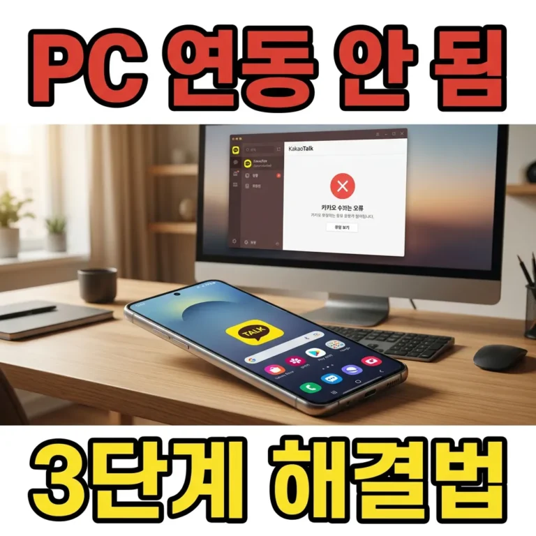 갤럭시 S25 카카오톡 PC 연동 안 될 때 해결하는 방법 총정리