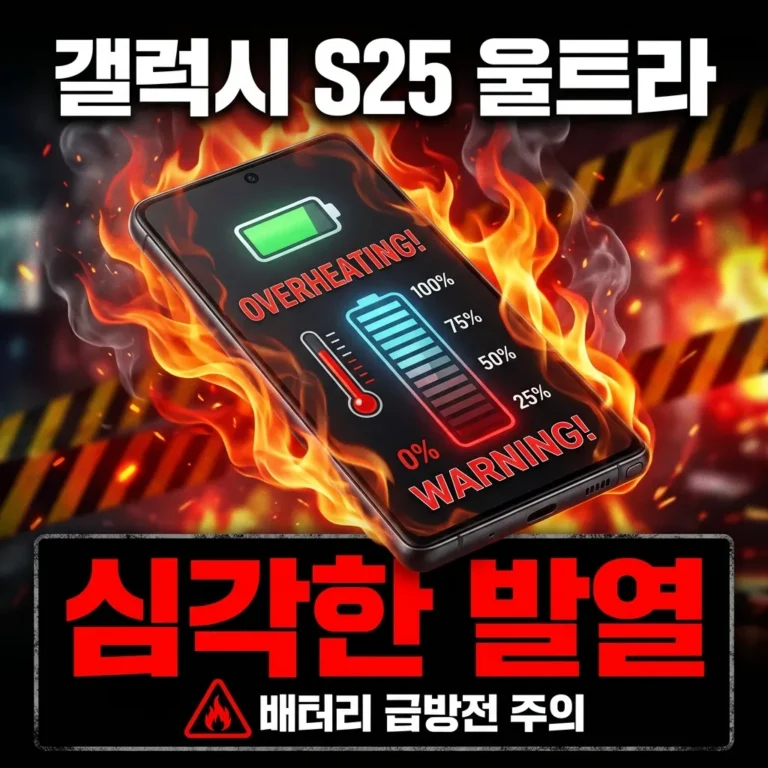 갤럭시 S25 울트라 발열 배터리 1분 1% 해결법