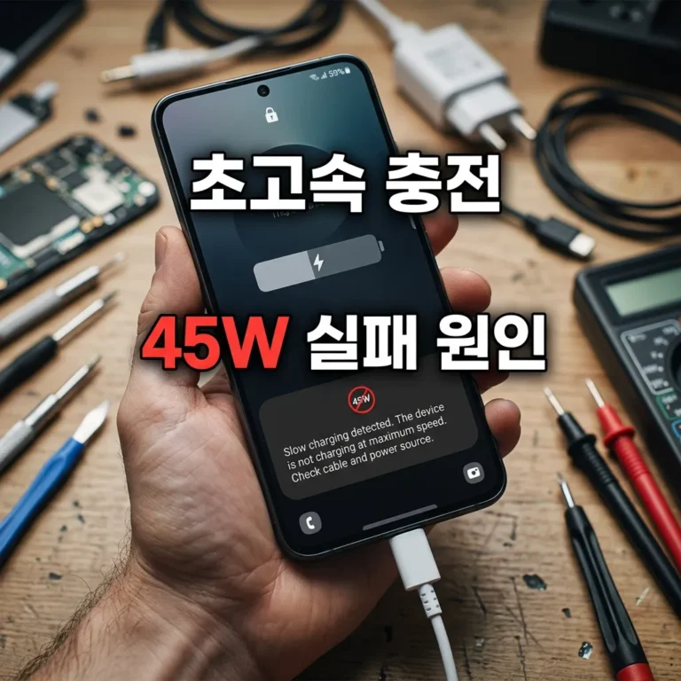 갤럭시 S25 45W 초고속 충전 실패, 원인 5가지 총정리