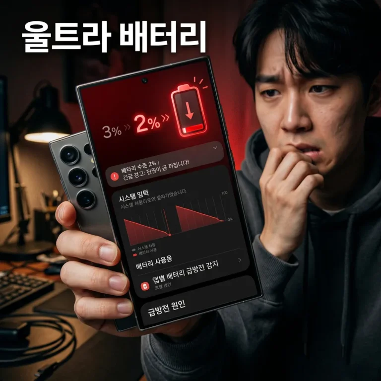 갤럭시 S25 울트라 배터리 급방전 원인 4가지와 해결법