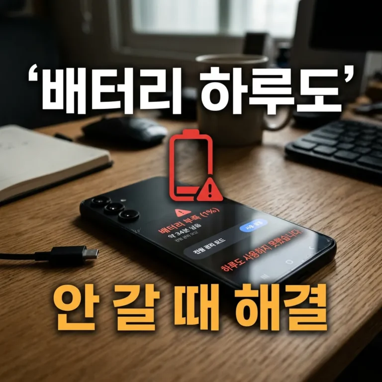 갤럭시 S25 배터리 하루도 못 쓸 때, 소모 빠른 4가지 원인과 해결법