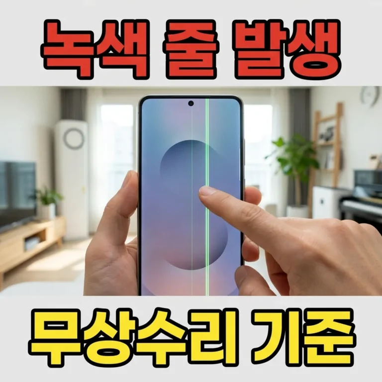 갤럭시 S25 울트라 녹색 줄 무상수리 가능할까?