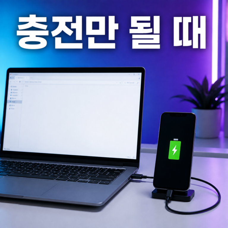 갤럭시 USB 연결했는데 충전만 될 때|파일 전송 메뉴 찾기