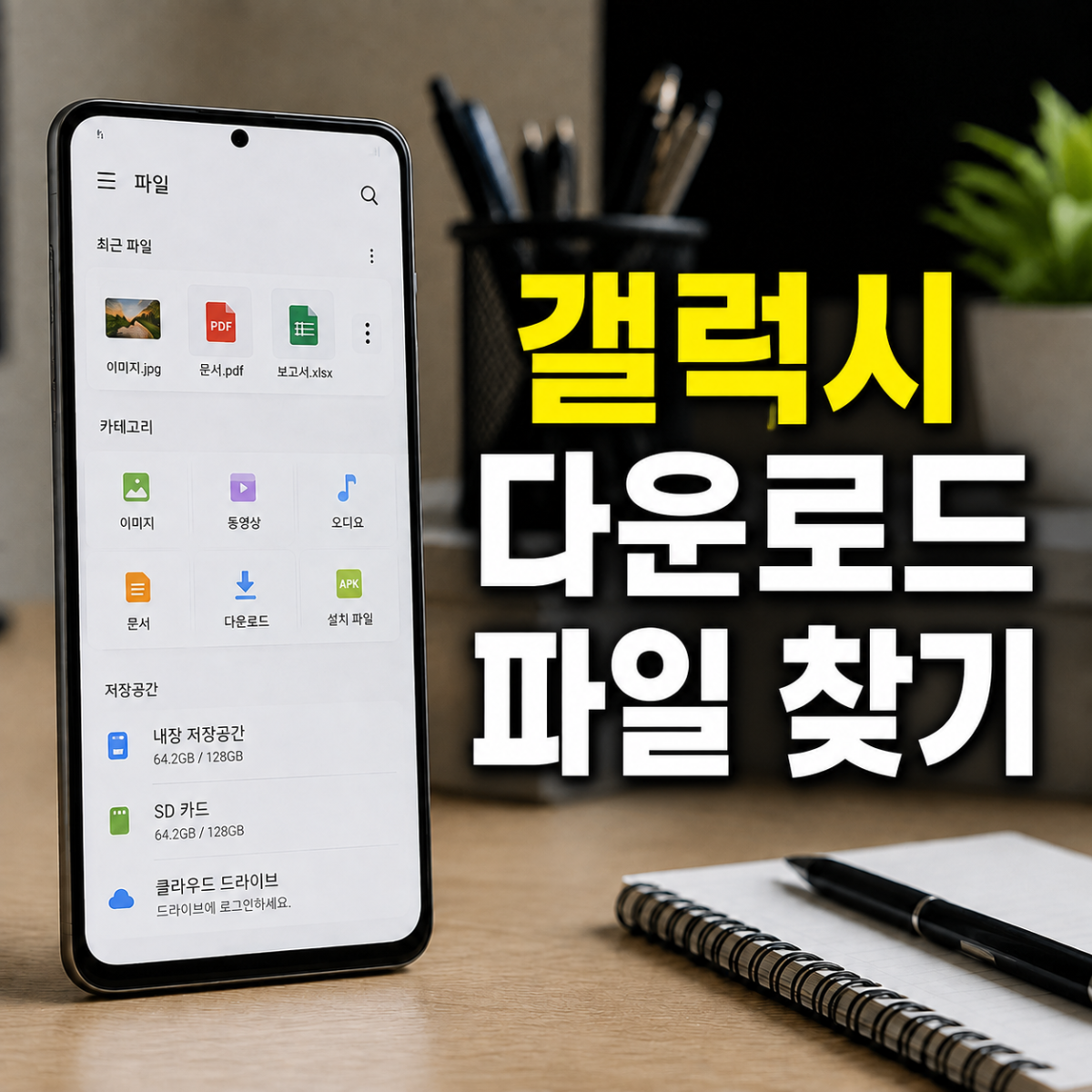 갤럭시 다운로드 파일 찾기