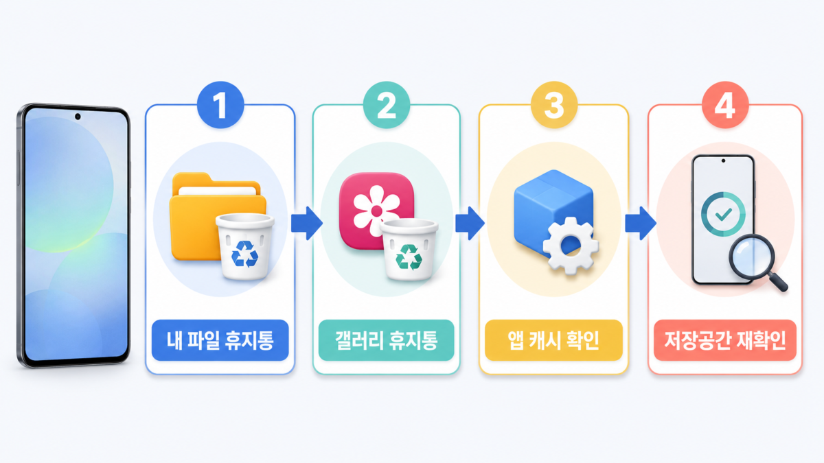 갤럭시 저장공간 점검 순서
