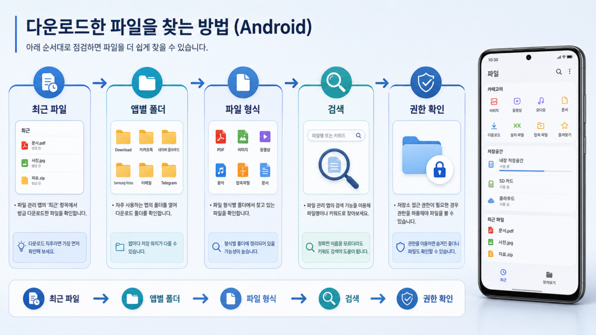 다운로드 파일 진단 순서