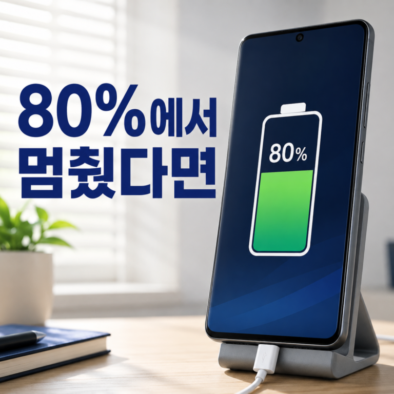 갤럭시 충전 80%에서 멈출 때|배터리 보호·온도·진단 순서