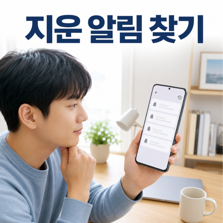 갤럭시 지운 알림 다시 보기|알림 기록 켜기·찾기
