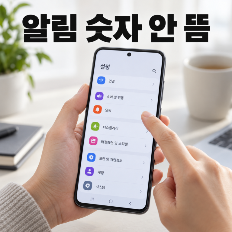갤럭시 앱 아이콘 숫자 안 뜰 때｜알림 배지·앱 허용 점검