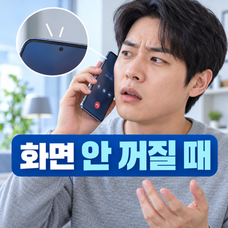 갤럭시 통화 중 화면 안 꺼질 때|근접센서·필름·진단 순서