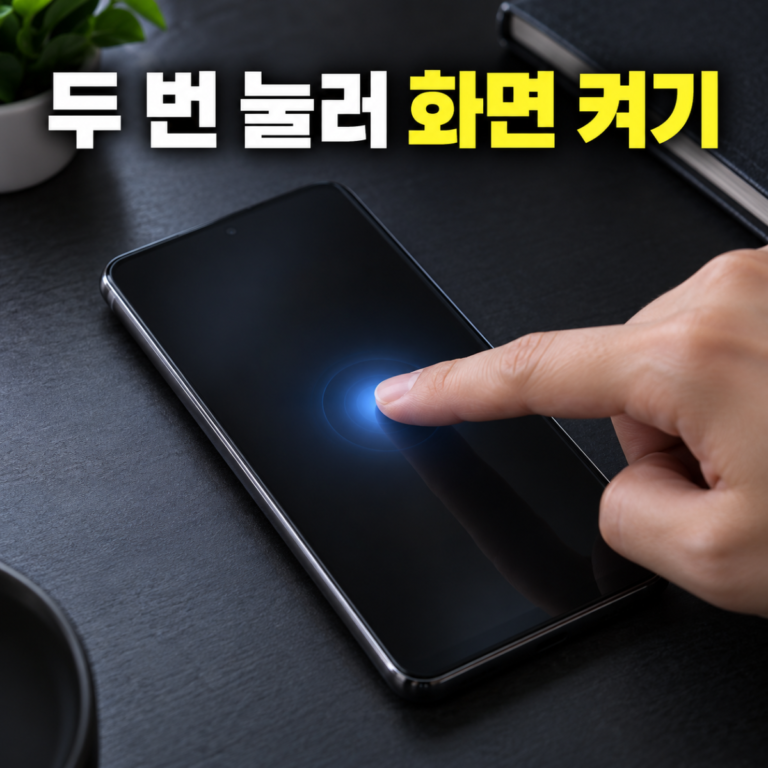 갤럭시 두 번 눌러 화면 켜기 안 될 때|설정·터치 점검