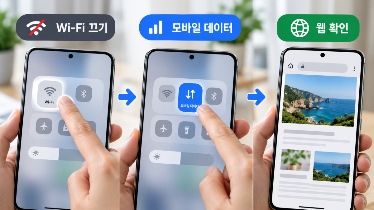 모바일 데이터 사전 확인