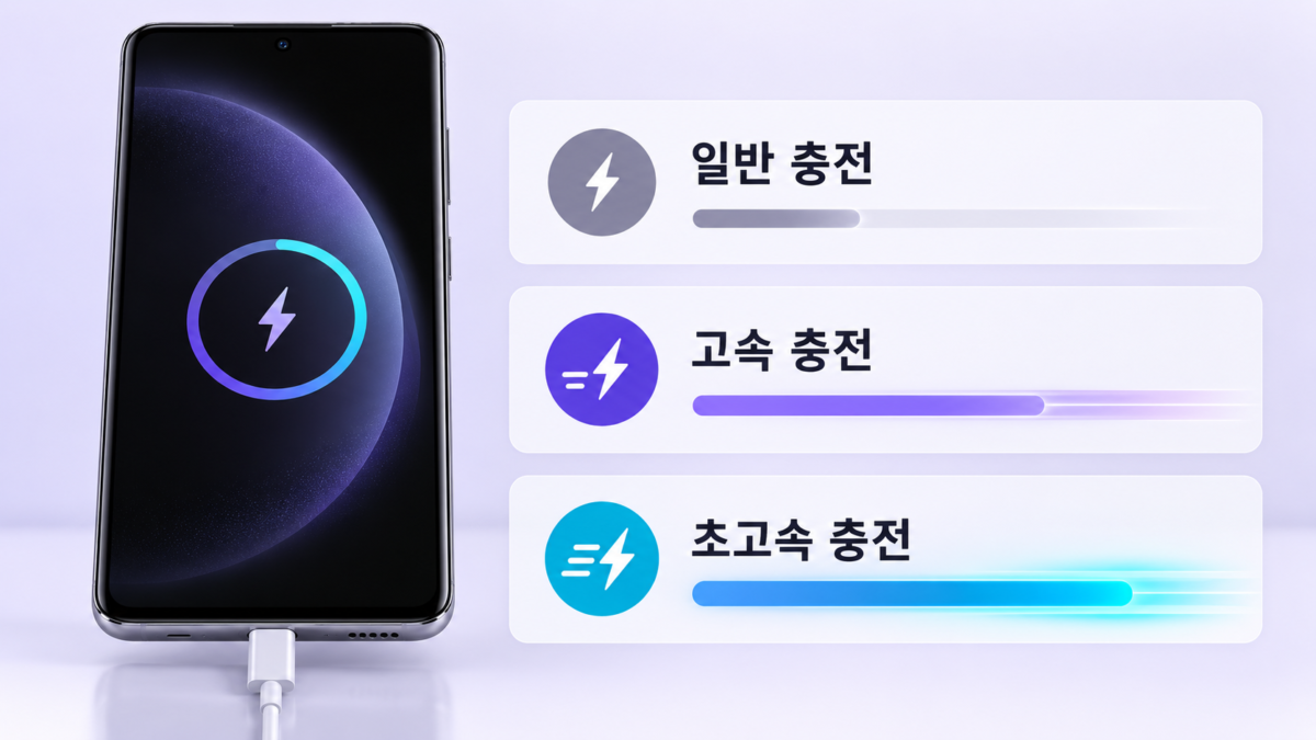 충전 상태 문구 확인