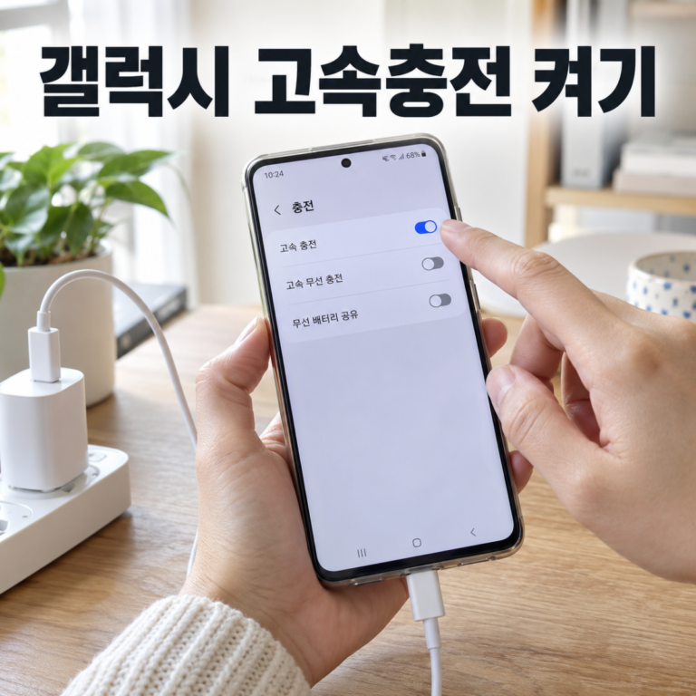 갤럭시 고속충전 켜는 법 충전이 느릴 때 확인 순서