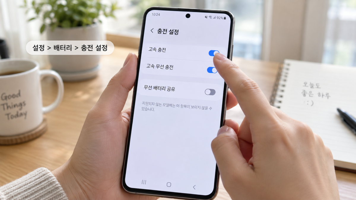 고속충전 설정 경로