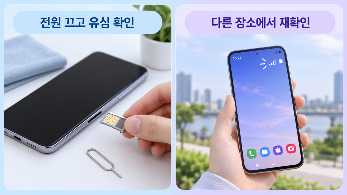 유심과 서비스 불가 상태 구분