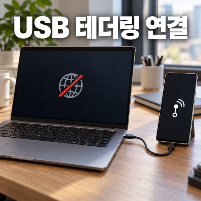 갤럭시 USB 테더링 연결 방법|PC 인터넷 공유·안 될 때 확인 순서