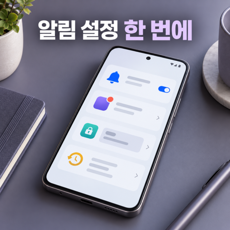 갤럭시 알림 설정 한 번에|앱별 소리·배지·잠금화면·기록