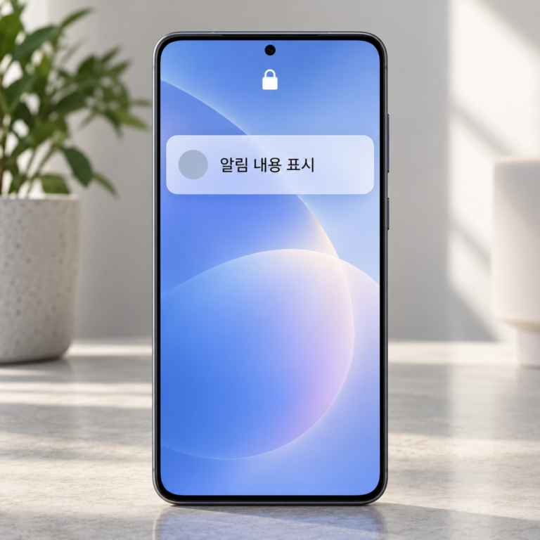 갤럭시 잠금화면 알림 내용 안 보일 때|표시·숨기기 설정
