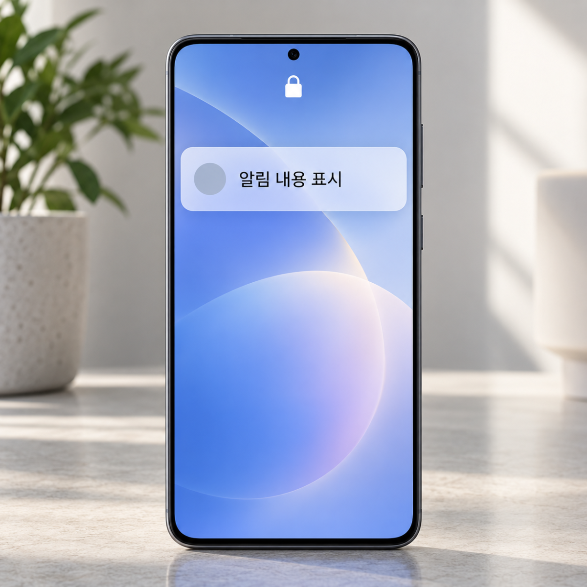 잠금화면 알림 내용 표시