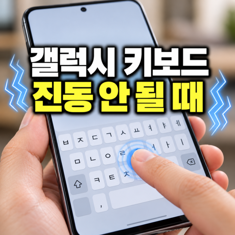 갤럭시 키보드 진동 안 될 때|삼성 키보드·시스템 진동 확인
