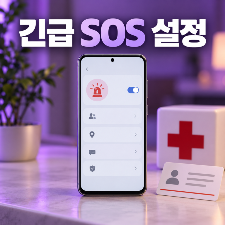 갤럭시 긴급 SOS 설정|비상 연락처·의료정보 확인 순서
